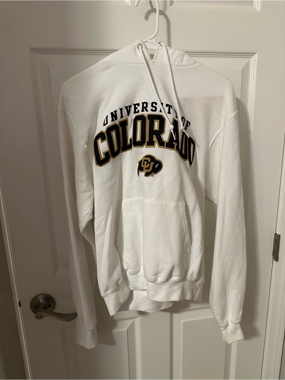 Champion White University of Colorado Boulder Hoodie